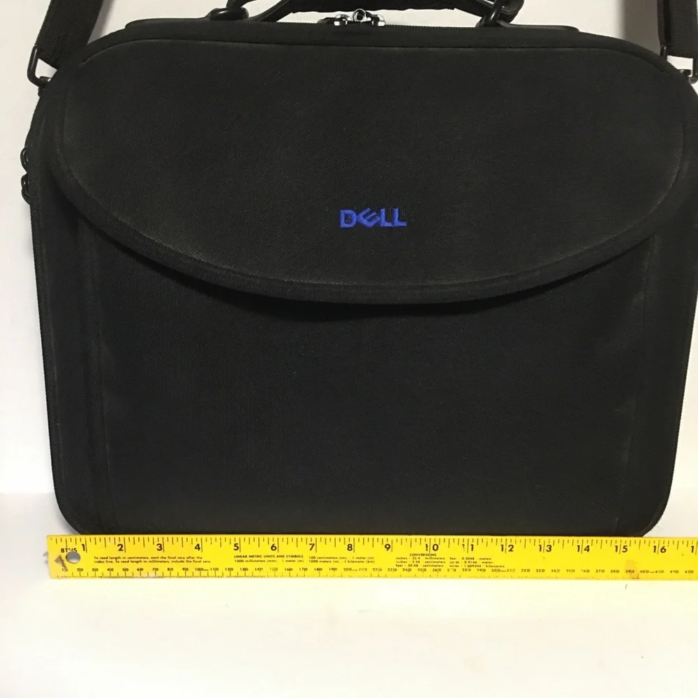 Dell Laptop Computer Adjustable Removable Padded Shoulder bag whandles Black